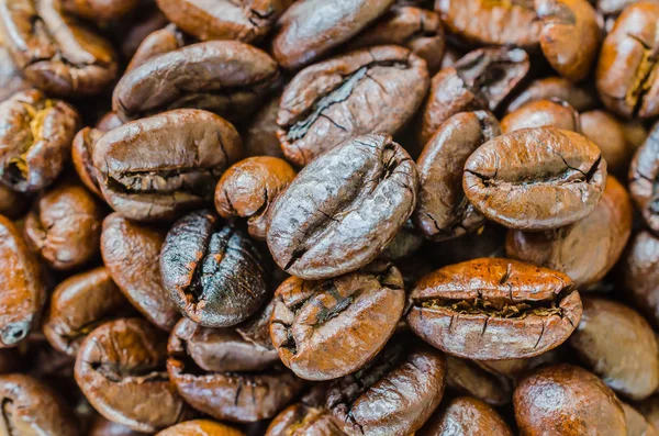 Kaffeebohnen aus nächster Nähe — Stockfoto