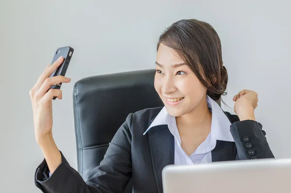 Business women take a photo — Stock Photo, Image