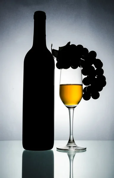 Bouteille et verre à vin — Photo