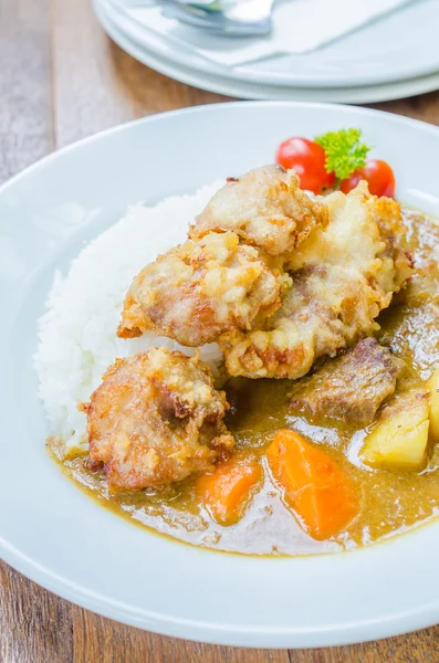 Pollo al riso al curry — Foto Stock