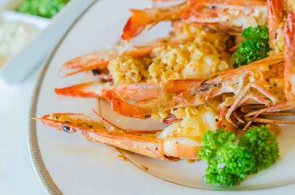 Prawn garlic yaki — Stock Photo, Image