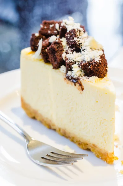 Brownie cheesecake — Stock Photo, Image