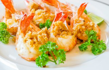 Prawn garlic shrimp clipart