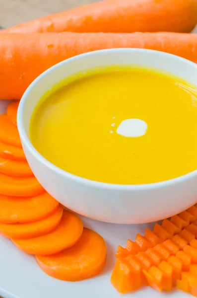Морковный суп — стоковое фото