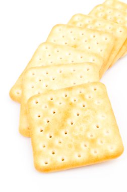 Beyaz arkaplanda kraker