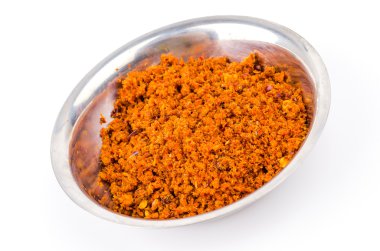 Tay biber beyaz zemin üzerine yapıştırın