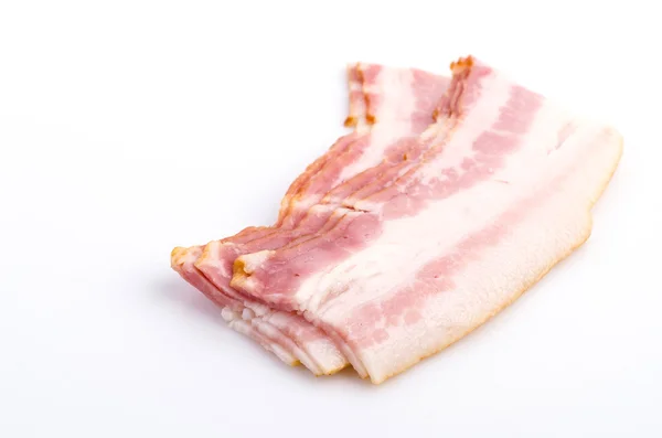 Pancetta su sfondo bianco — Foto Stock