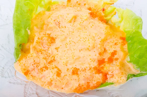 Tobiko salade — Stockfoto