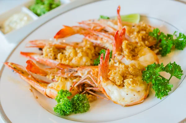 Prawn garlic yaki — Stock Photo, Image