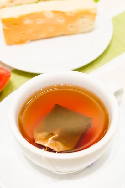 Tea in white cup — Stock Photo, Image