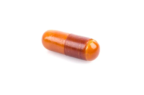 Pillola su sfondo bianco — Foto Stock