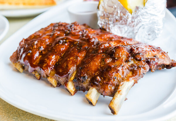 Barbecue pork spareribs