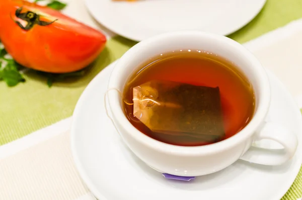 Tea in white cup — Stock Photo, Image