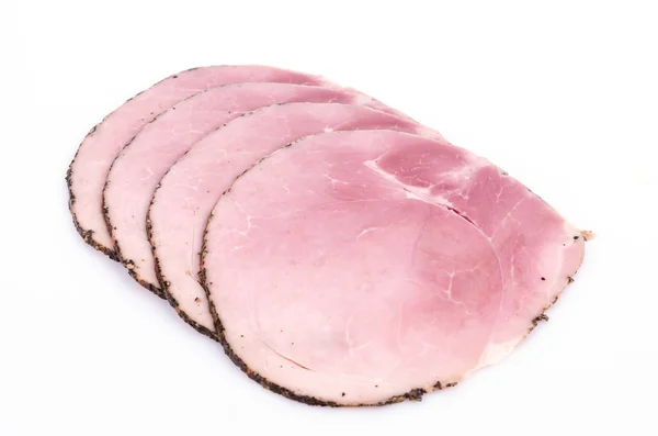 Ham with black pepper — Stock Photo, Image