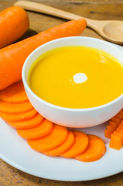 Sopa de cenoura — Fotografia de Stock