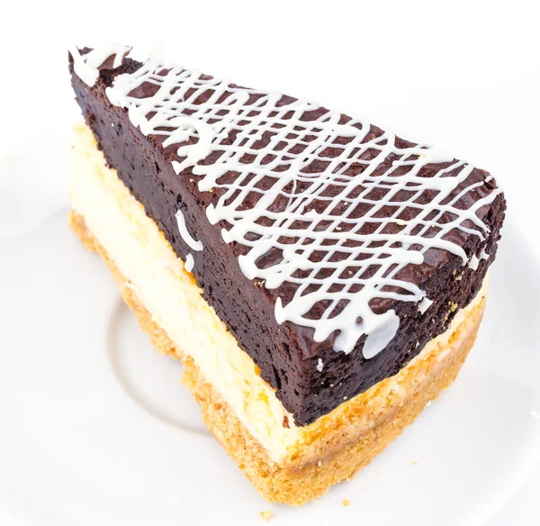 Brownie cheese cake — Stock Photo, Image