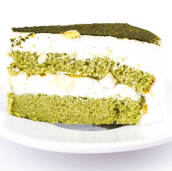 Zelený čaj dort — Stock fotografie