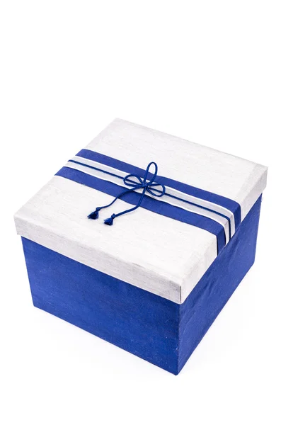 Blue gift box — Stock Photo, Image