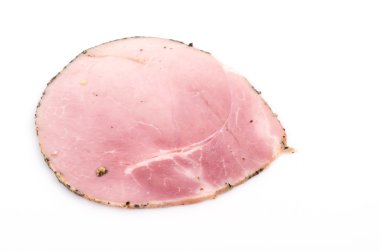 beyaz zemin üzerine karabiber ile jambon