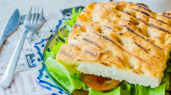 Presunto de sanduíche e queijo — Fotografia de Stock