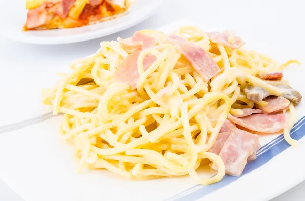 Spagetti alla carbonara — Foto Stock