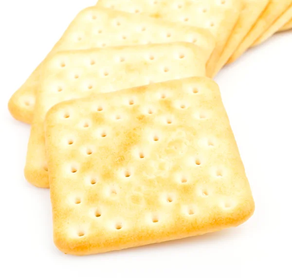 Cracker op witte achtergrond — Stockfoto