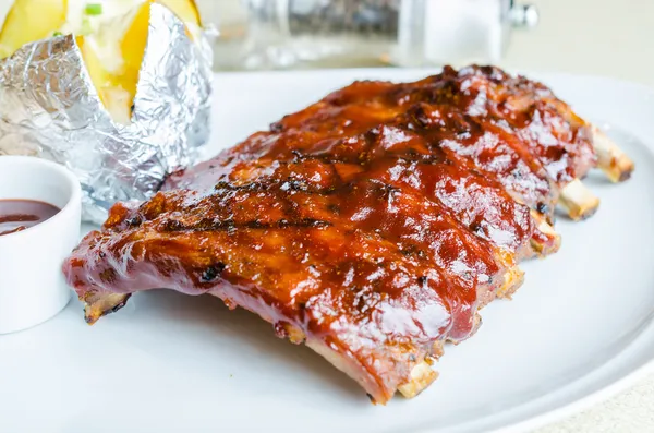 Spareribs de porc barbecue — Photo