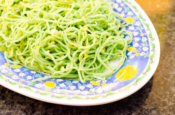Groene pasta — Stockfoto