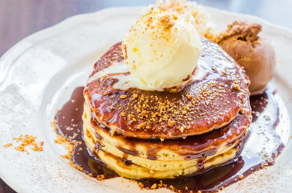 Pancake icecream — Foto Stock