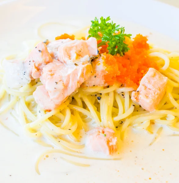 Salmon pasta — Stock Photo, Image