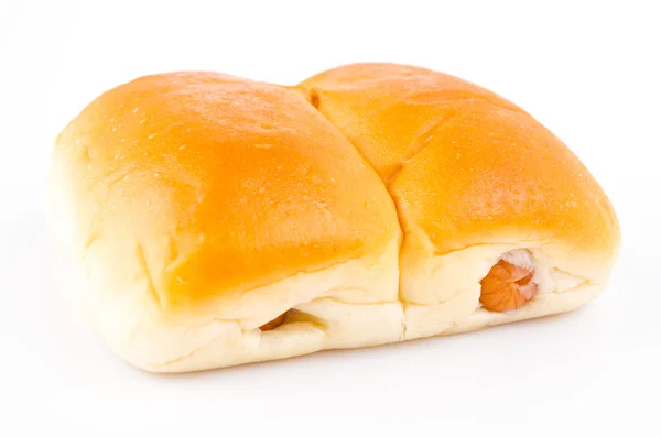 Kolbászt kenyér — Stock Fotó
