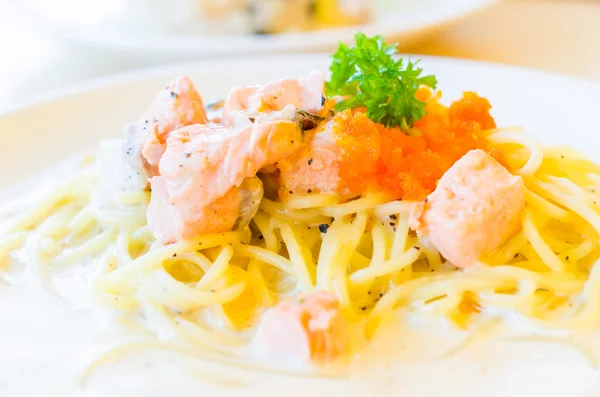 Salmon pasta — Stock Photo, Image