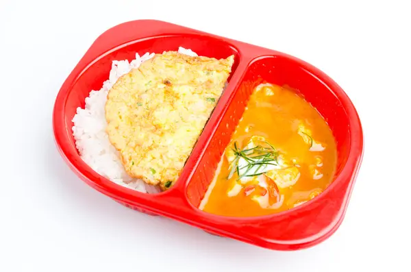 Riso al curry rosso — Foto Stock