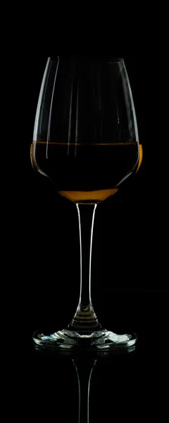 Wine glass in blackdrop — Stock Photo, Image