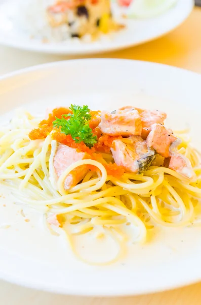 Salmon pasta — Stock Photo, Image