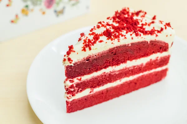 赤いビロードのケーキ — ストック写真