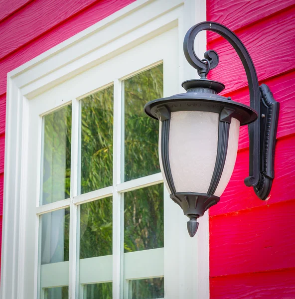 Vintage lamp on the wall — Stock Photo, Image