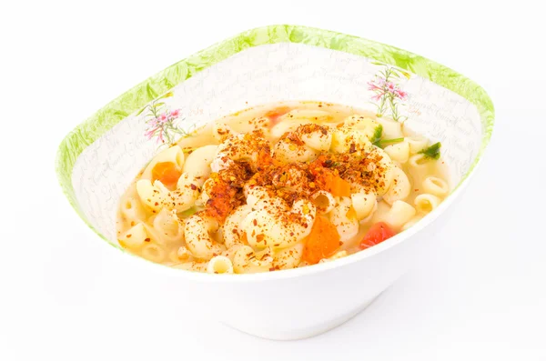 Spicy pasta soup — Stock Photo, Image