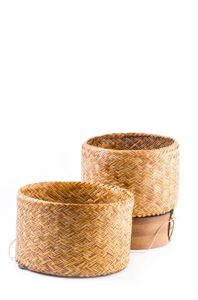 Бамбуковый контейнер — стоковое фото