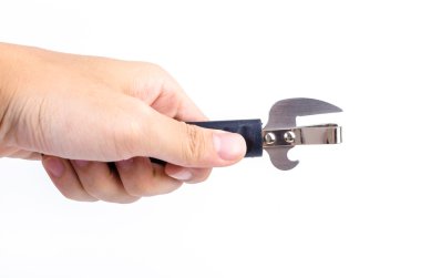 konserve açacağı ile el