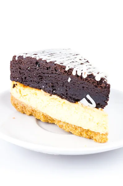 Brownie cheese cake — Stock Photo, Image