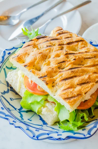 Sandwich Schinken & Käse — Stockfoto