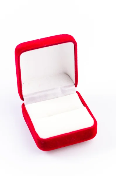 Kırmızı bir mücevher kutusu — Stok fotoğraf
