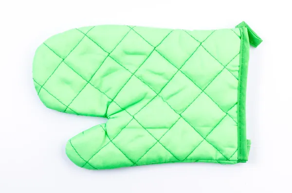 Зеленая перчатка на изолированном белом фоне — стоковое фото