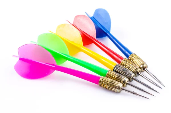 Color darts on isolated white background — Stock Photo, Image