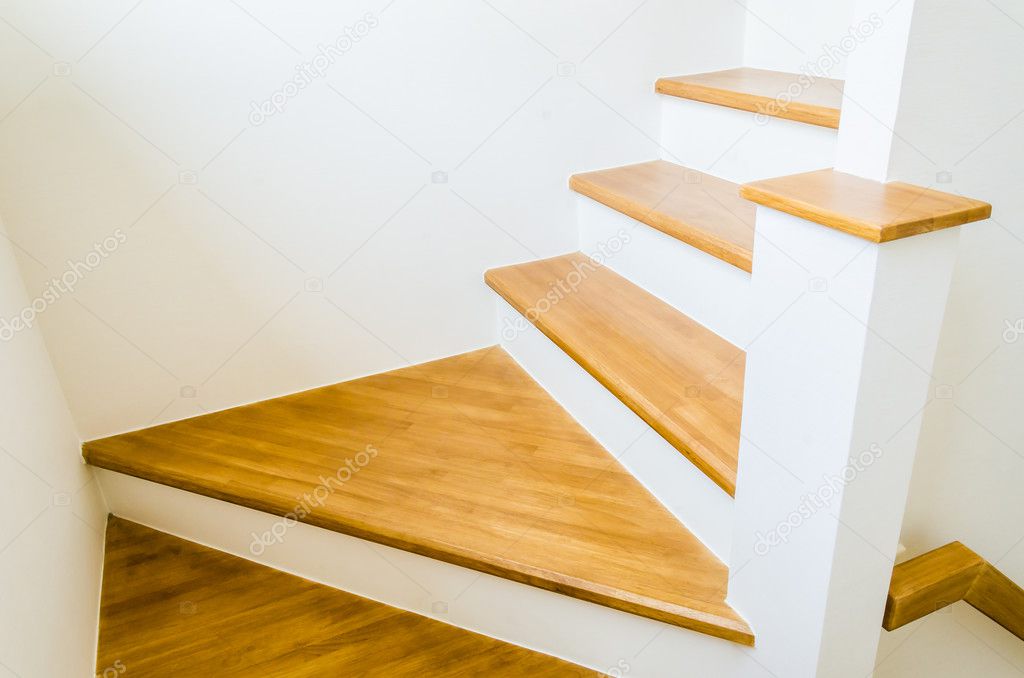 Wood staircase interior