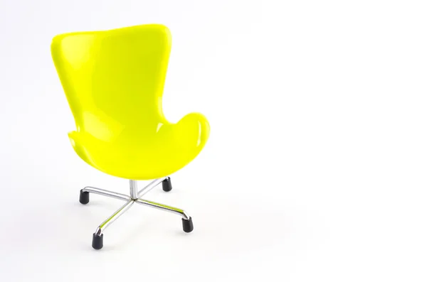 Cadeira verde isolado no fundo branco — Fotografia de Stock