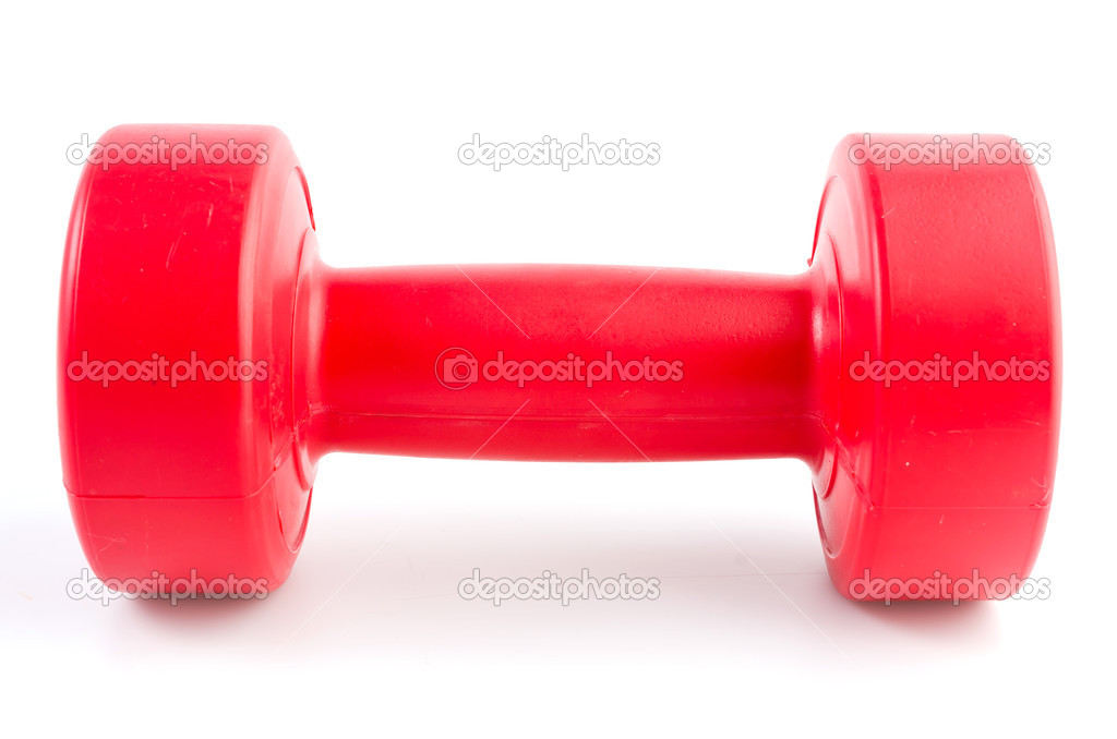 Red dumbells weight