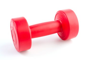 Kırmızı dumbells ağırlık