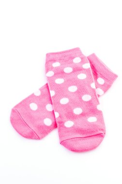 pembe polka çorap
